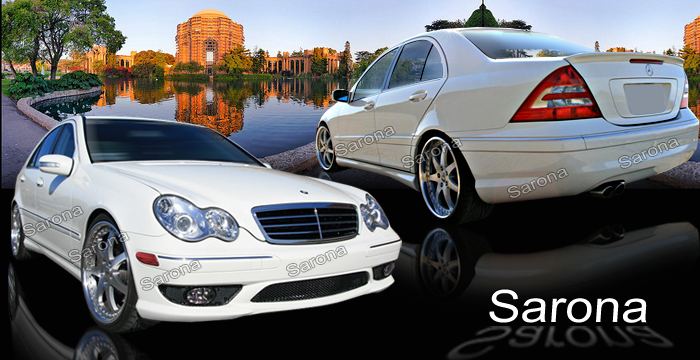 Custom Mercedes C Class  Sedan Body Kit (2001 - 2007) - $1290.00 (Manufacturer Sarona, Part #MB-030-KT)